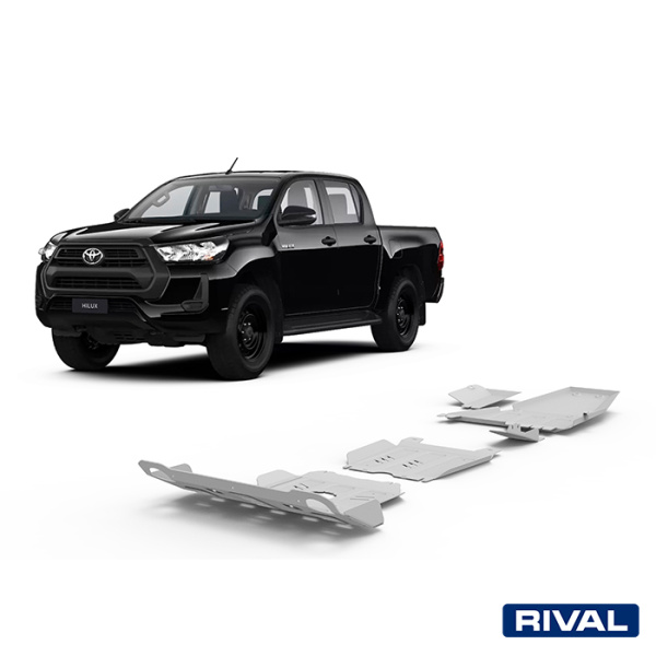 Skid Plate Set (Radiator, Engine, Gearbox, Transfer Case) Toyota Hilux 2015-2020; 2018-2020; 2021-; 2,4 l. / diesel